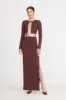 DELPHINE DRESS | DARK CHOCOLATE sold by STAUD