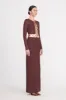 DELPHINE DRESS | DARK CHOCOLATE sold by STAUD