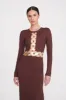 DELPHINE DRESS | DARK CHOCOLATE sold by STAUD