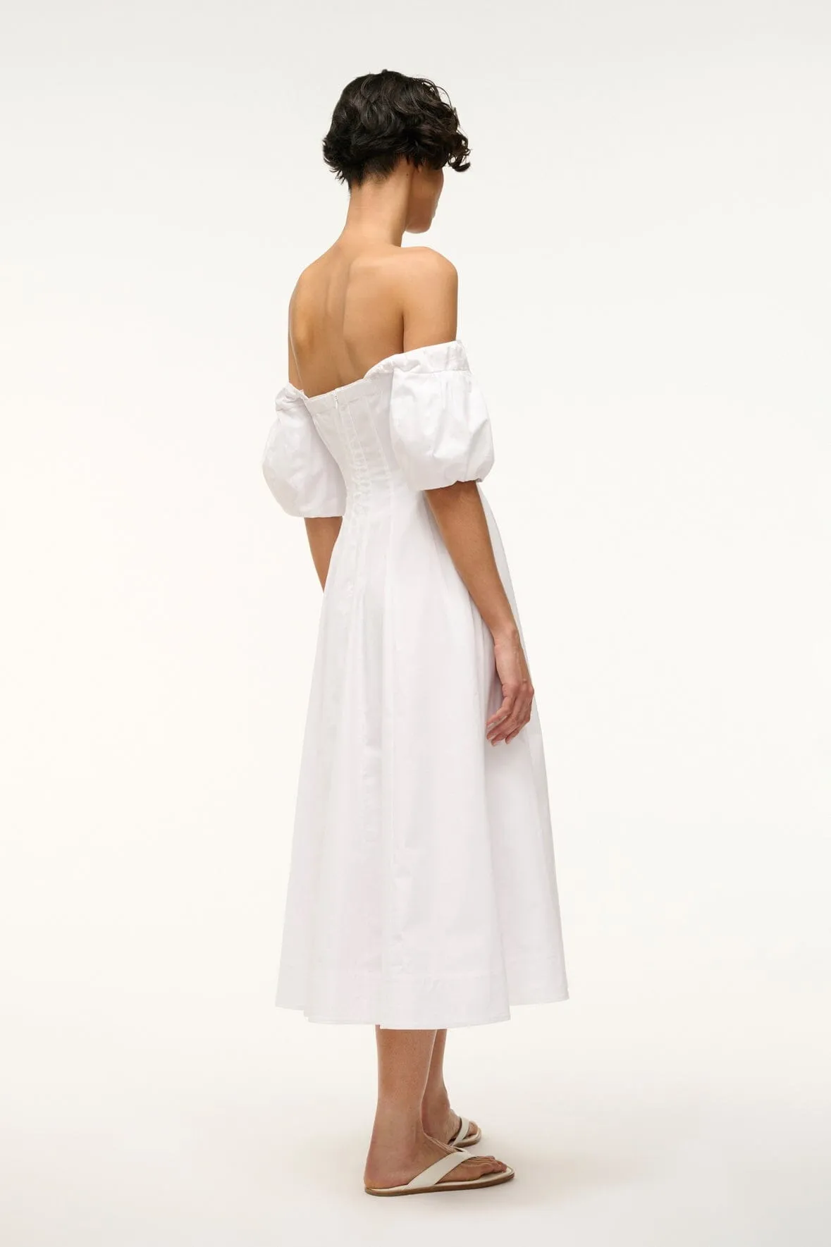 PALERMO DRESS | WHITE sold by STAUD product image thumbnail 3