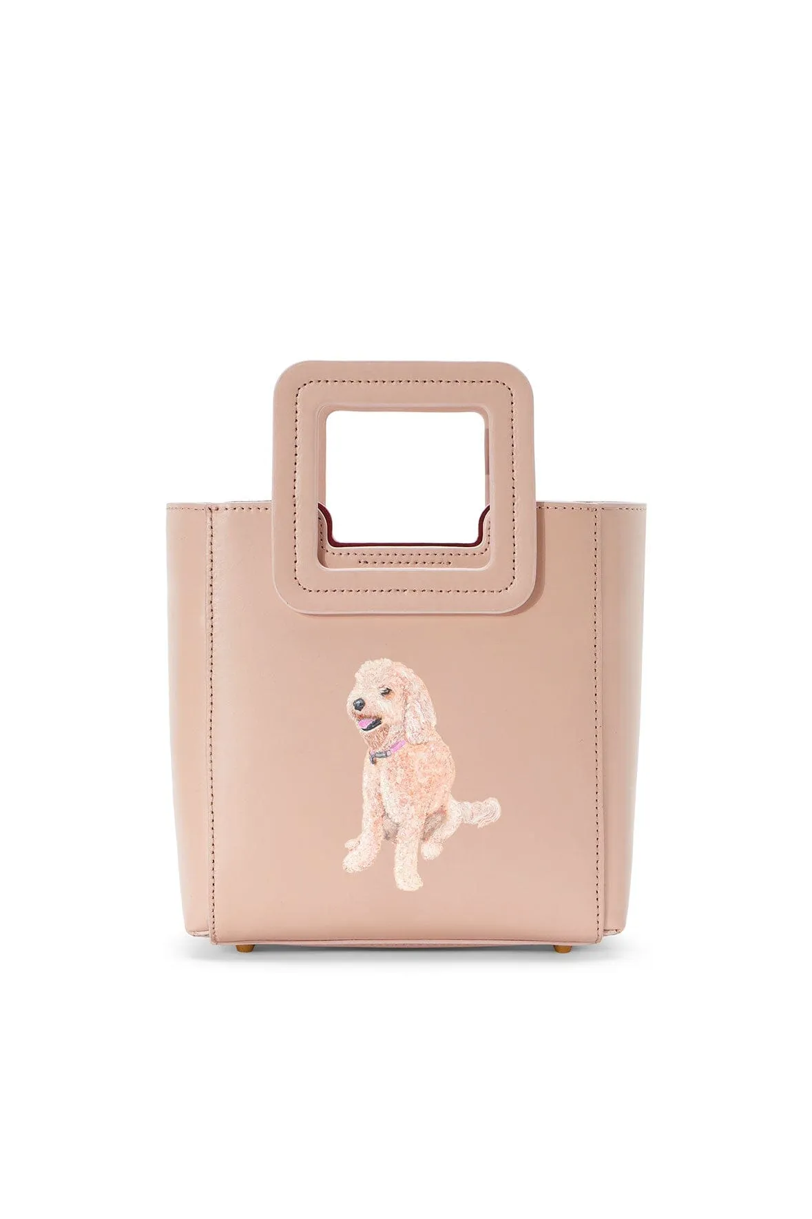 CUSTOM MINI SHIRLEY LEATHER BAG | BLUSH sold by STAUD product image thumbnail 3
