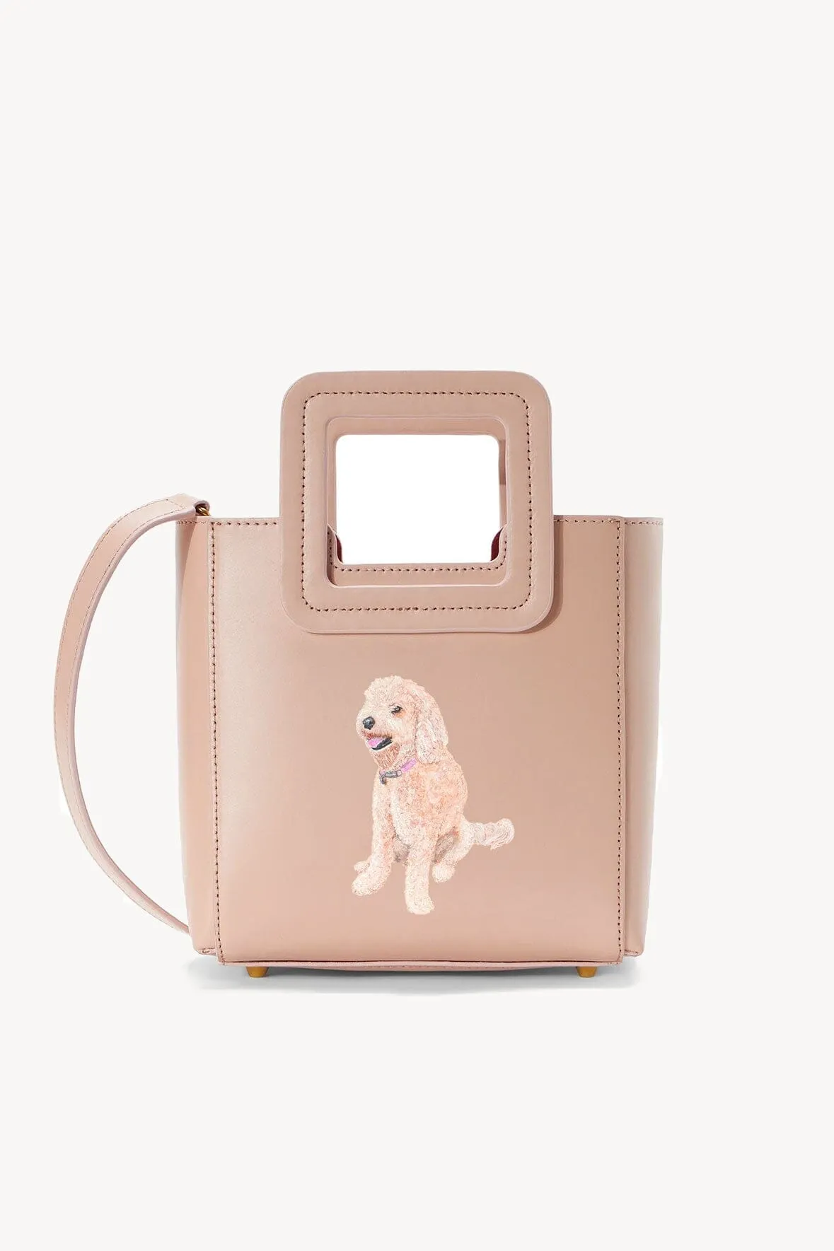 CUSTOM MINI SHIRLEY LEATHER BAG | BLUSH sold by STAUD