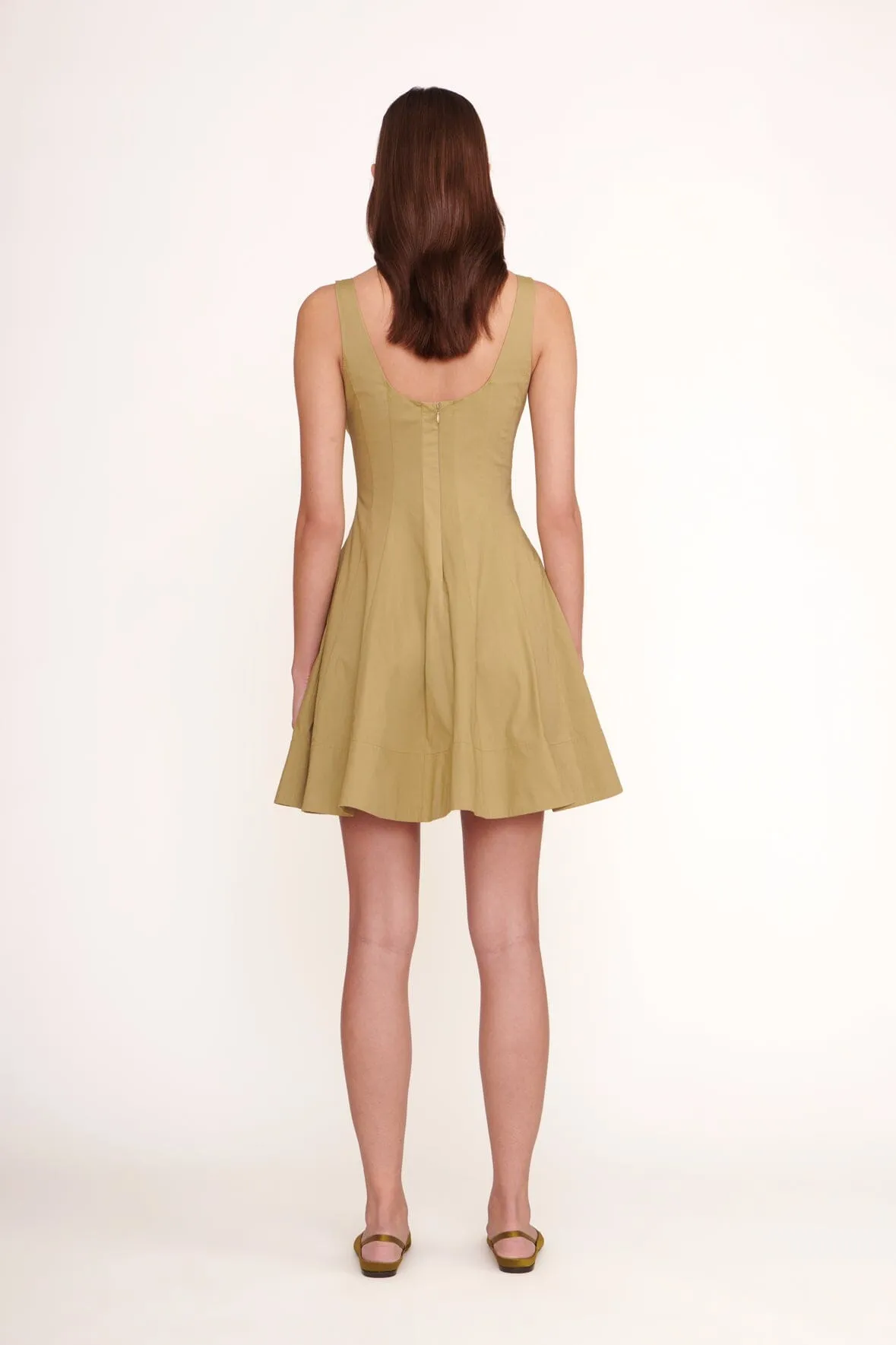 MINI WELLS DRESS | KHAKI sold by STAUD product image thumbnail 3