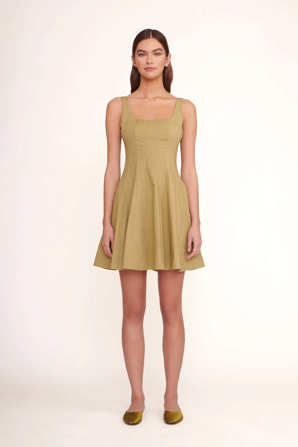 MINI WELLS DRESS | KHAKI sold by STAUD