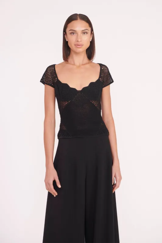 JOCELYN TOP | BLACK sold by STAUD