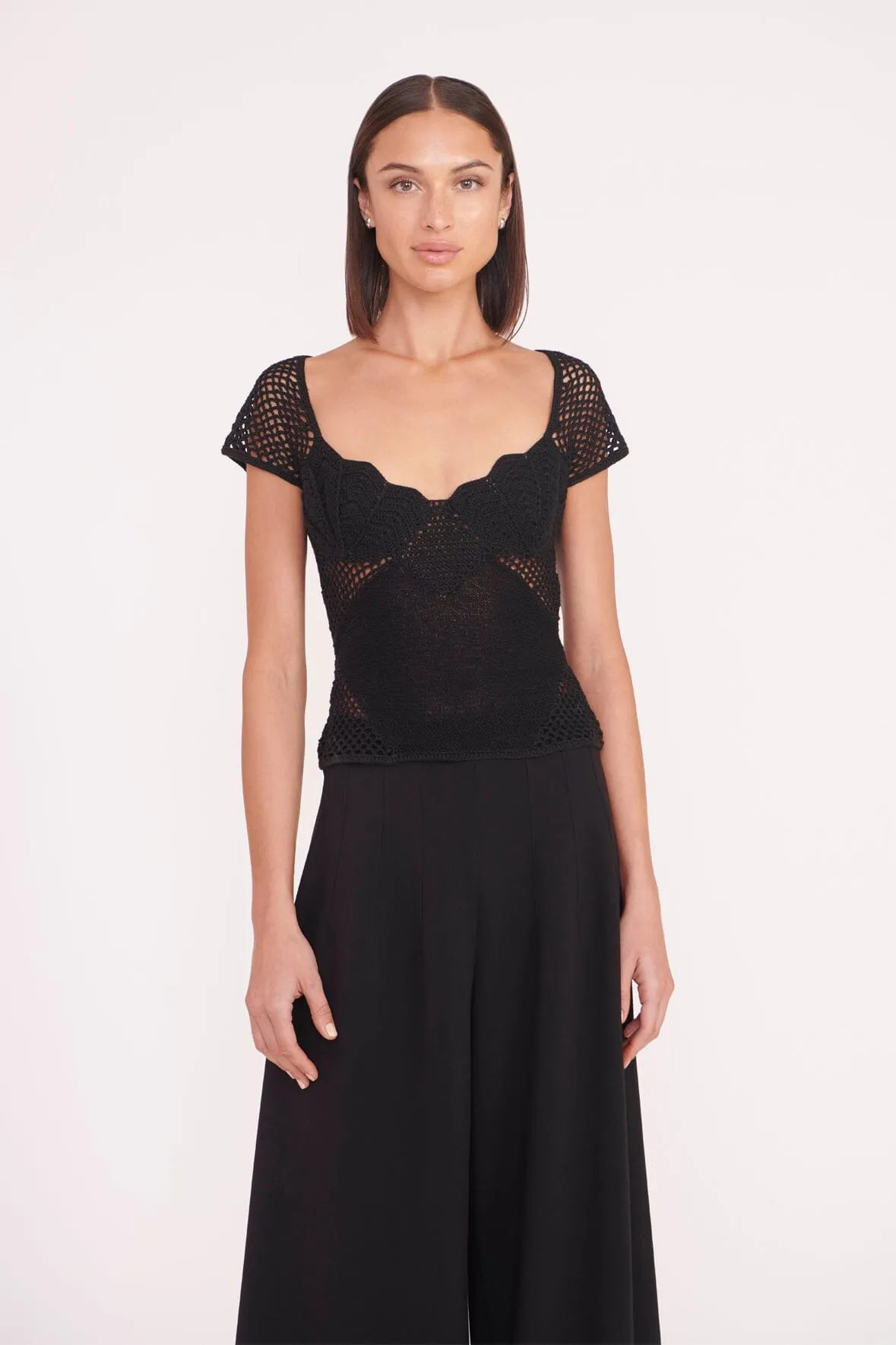 JOCELYN TOP | BLACK sold by STAUD