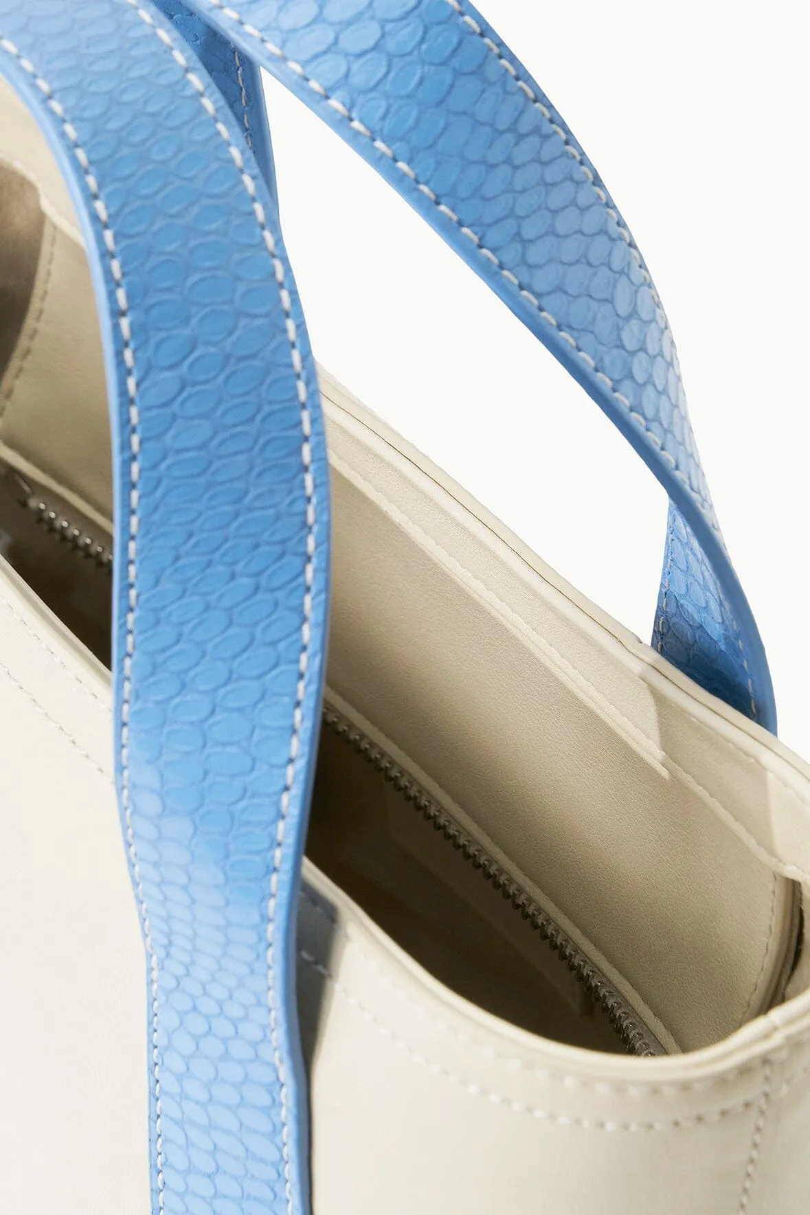 CUSTOM ALLORA MINI TOTE | CREAM STAUD BLUE sold by STAUD product image thumbnail 4