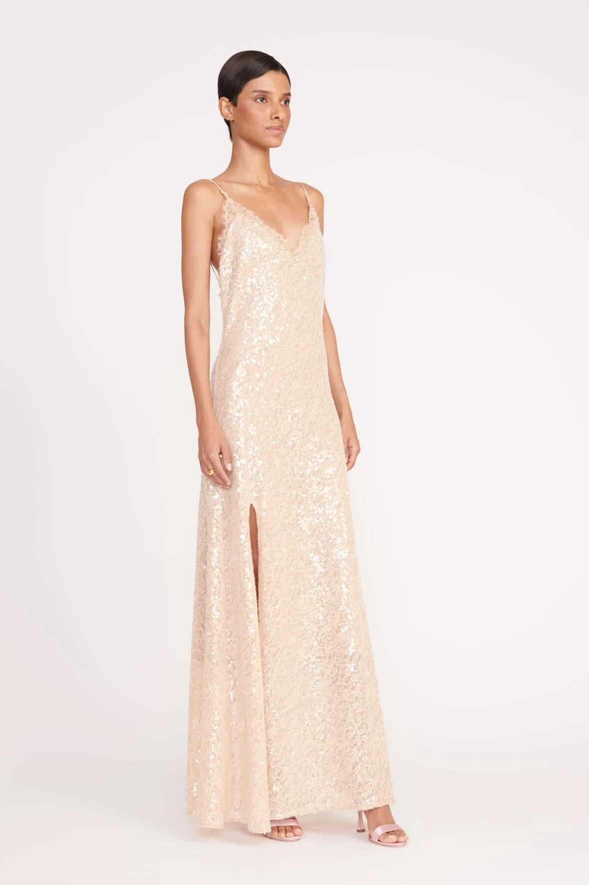 KEZIA DRESS | BEIGE sold by STAUD product image thumbnail 3