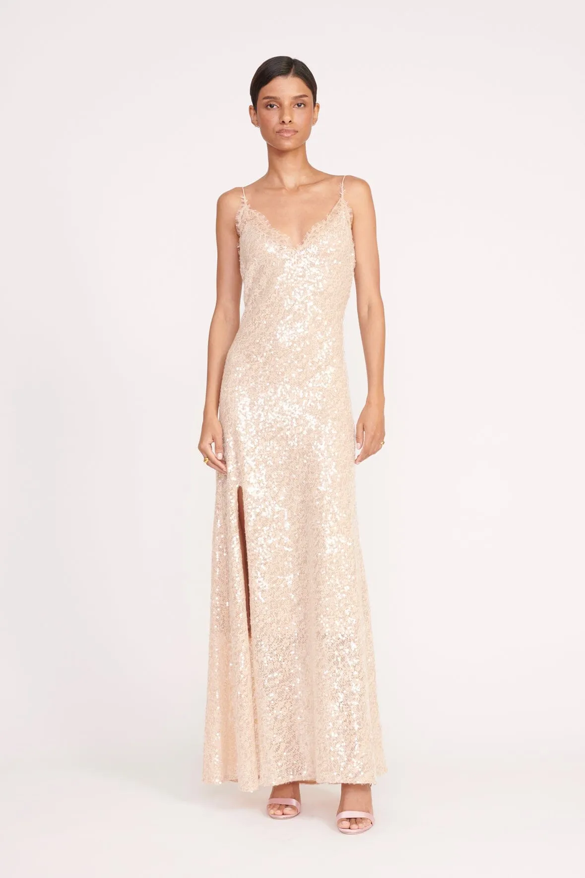 KEZIA DRESS | BEIGE sold by STAUD