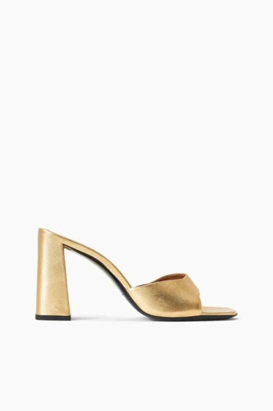 SLOANE HEEL | GOLD sold by STAUD