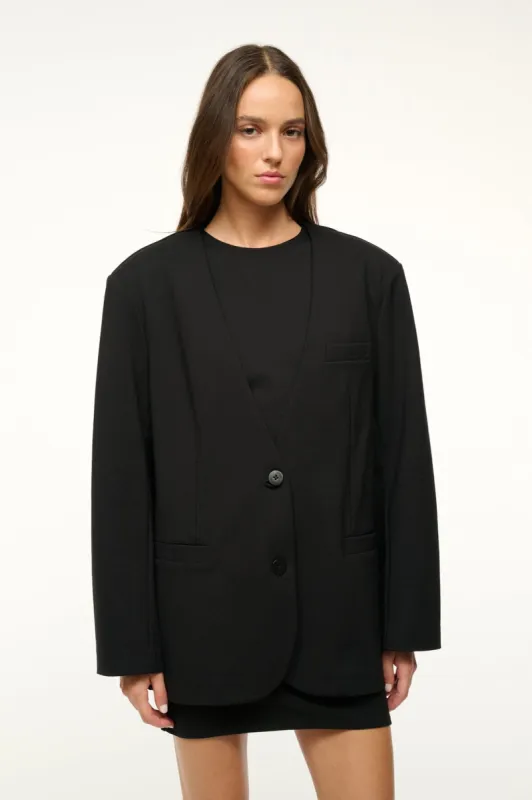 BLAKE BLAZER | BLACK sold by STAUD
