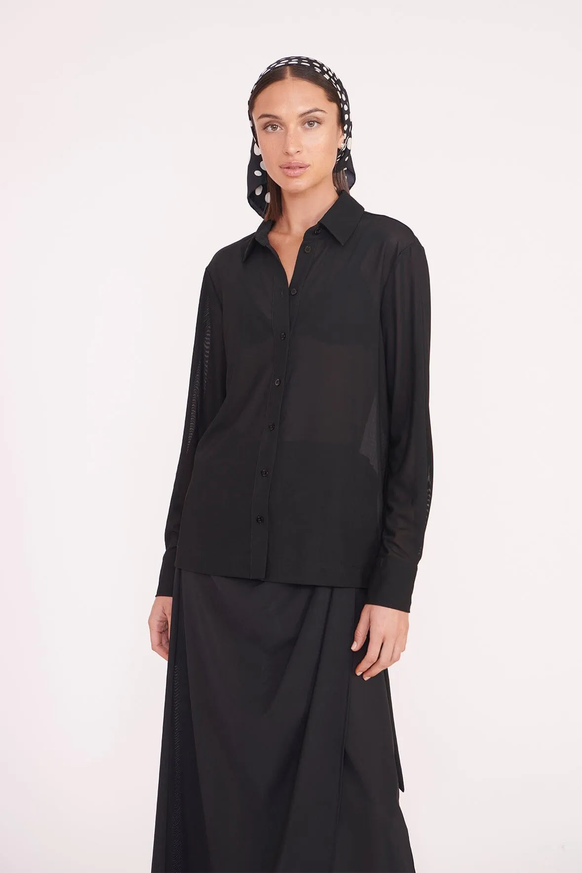 MIRIAM COVERUP TOP | BLACK sold by STAUD product image thumbnail 3