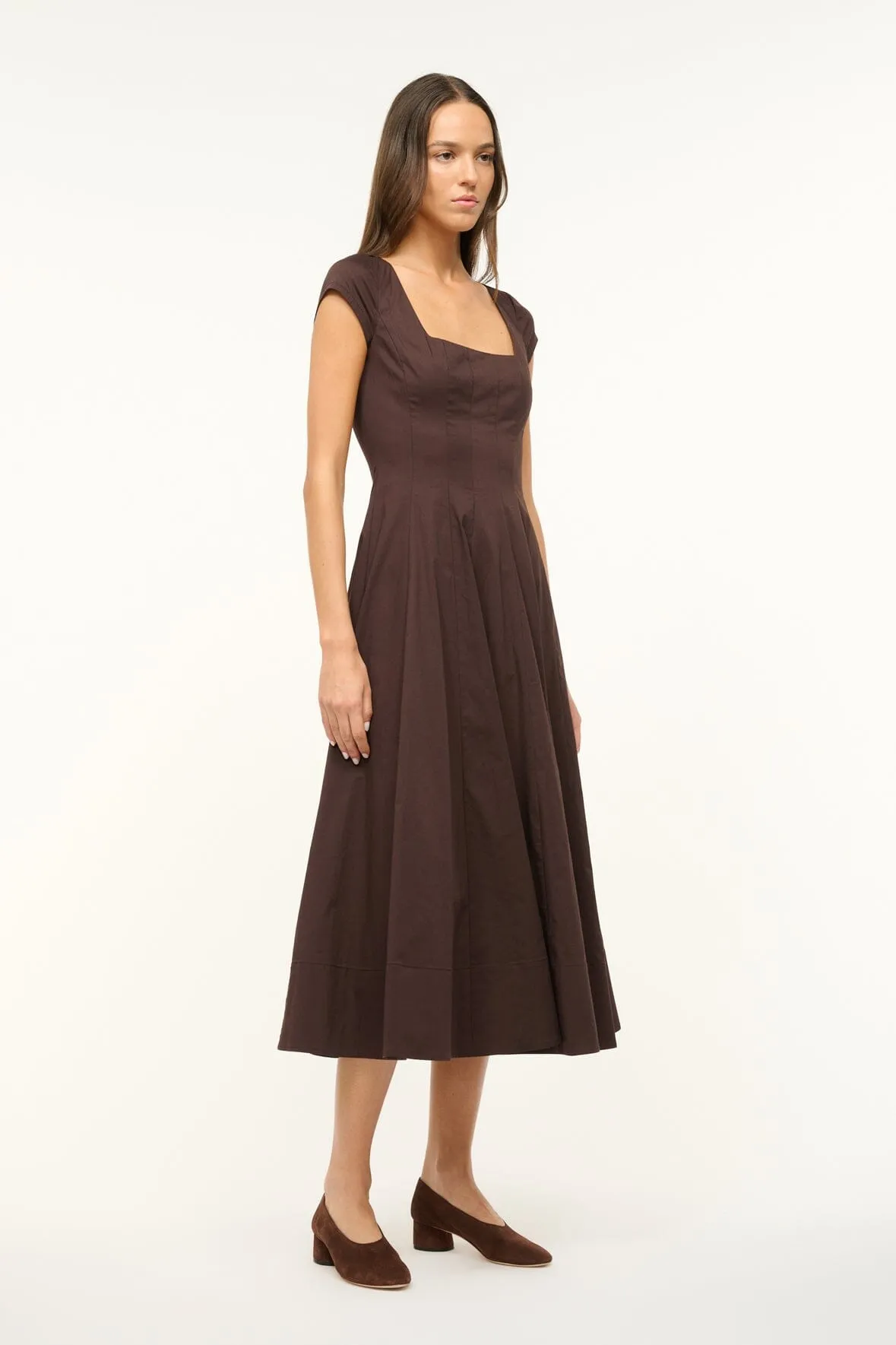 SHORT SLEEVE WELLS DRESS | EARTH sold by STAUD product image thumbnail 2