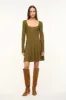 DEORA DRESS | SERGEANT GREEN sold by STAUD