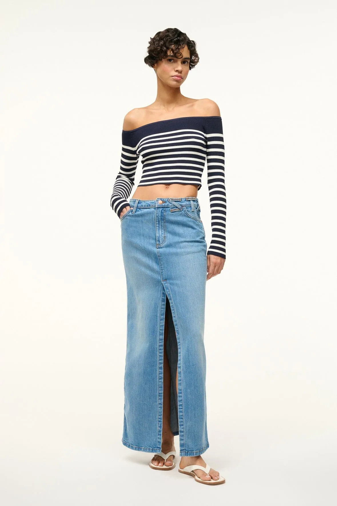 FLOAT TOP | NAVY WHITE sold by STAUD product image thumbnail 2