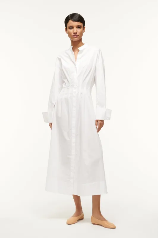 MIDI LORENZA DRESS | WHITE sold by STAUD