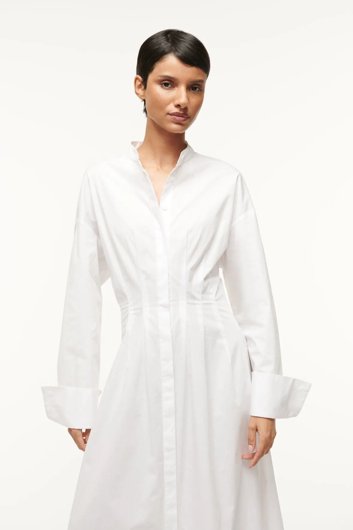 MIDI LORENZA DRESS | WHITE sold by STAUD product image thumbnail 4