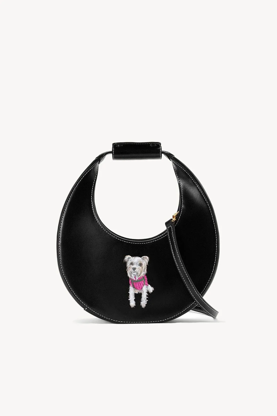 CUSTOM MINI MOON BAG | BLACK sold by STAUD