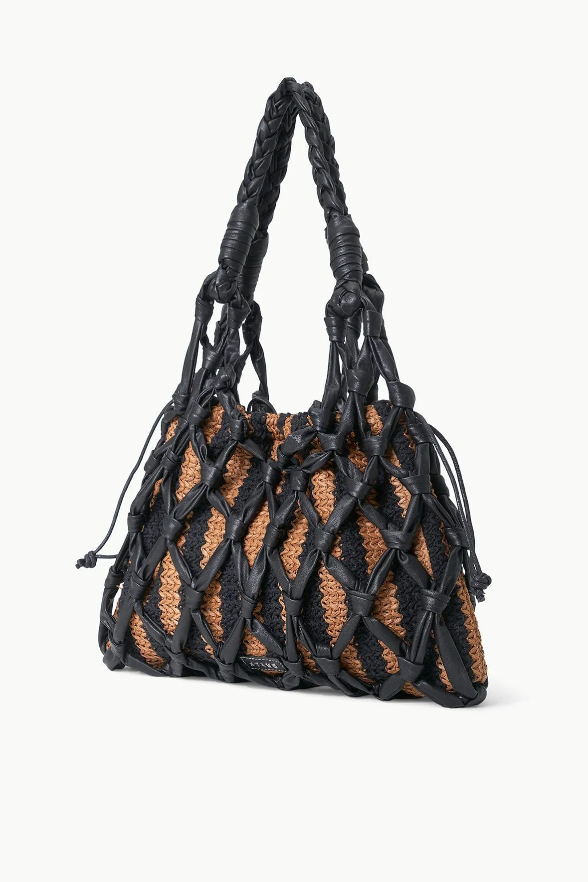 HITCH SHOULDER BAG | BLACK TAN SEASHORE STRIPE sold by STAUD product image thumbnail 3