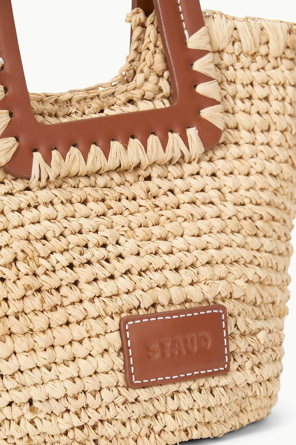 SHIRLEY MINI BUCKET BAG | NATURAL RAFFIA sold by STAUD product image thumbnail 5
