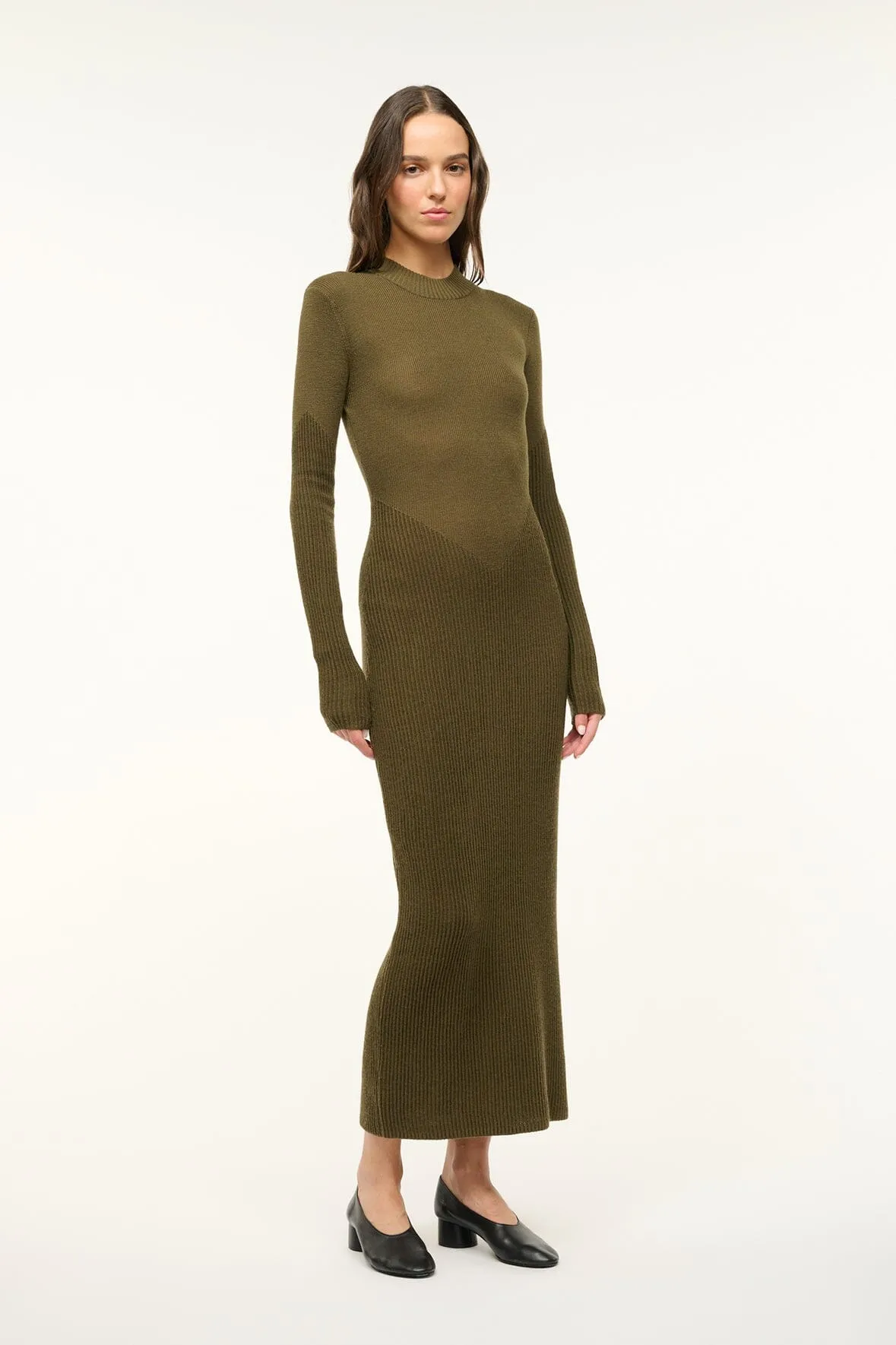 RAMONA DRESS | SERGEANT GREEN sold by STAUD product image thumbnail 3