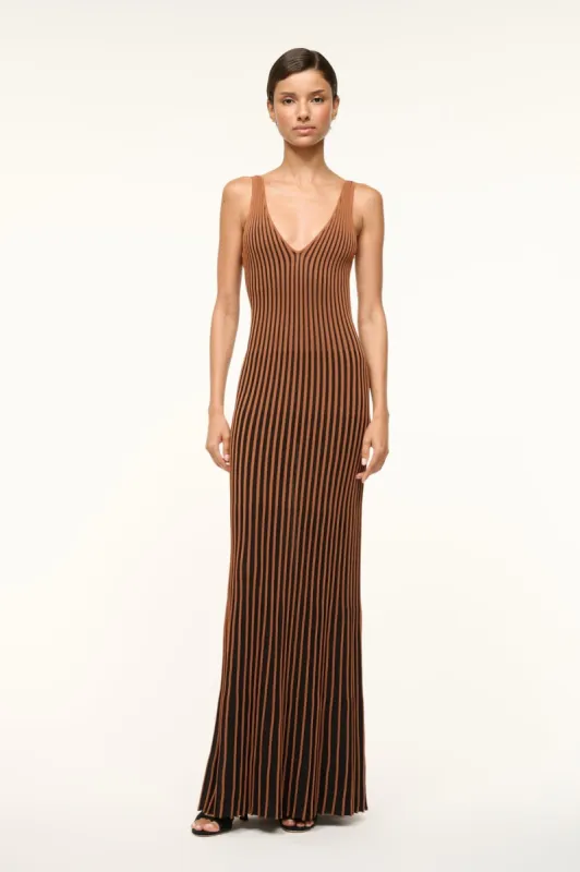 CLARETTA DRESS | TAN BLACK sold by STAUD