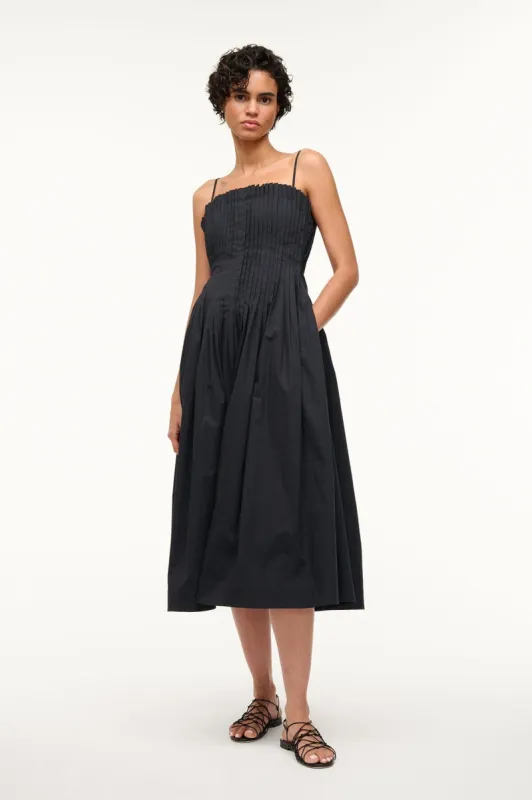 MIDI BELLA DRESS | BLACK sold by STAUD