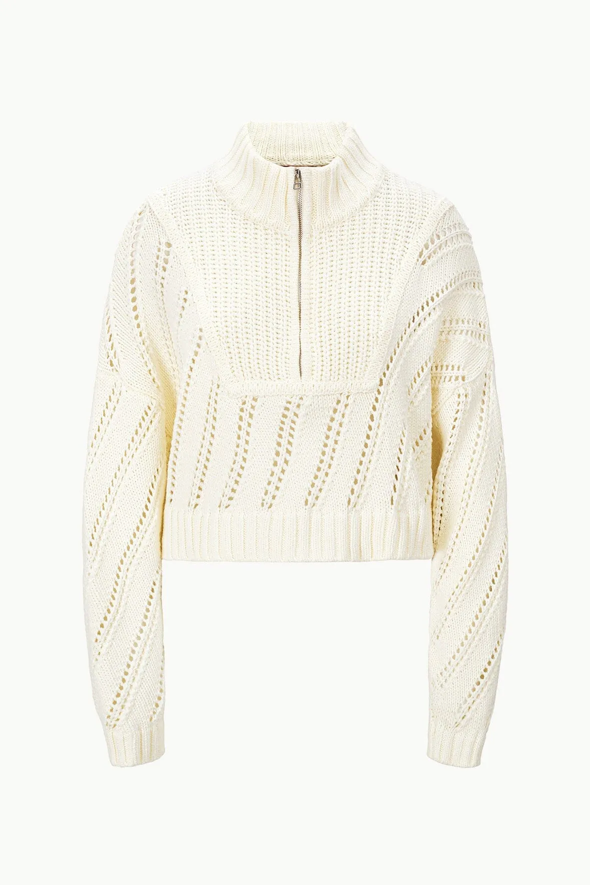 CROPPED HAMPTON SWEATER | IVORY sold by STAUD product image thumbnail 5