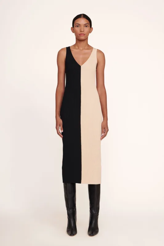 DANA DRESS | BUFF BLACK sold by STAUD