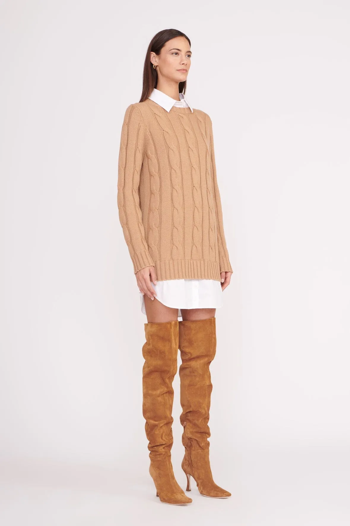 ALDRIN DRESS | CAMEL WHITE sold by STAUD product image thumbnail 3