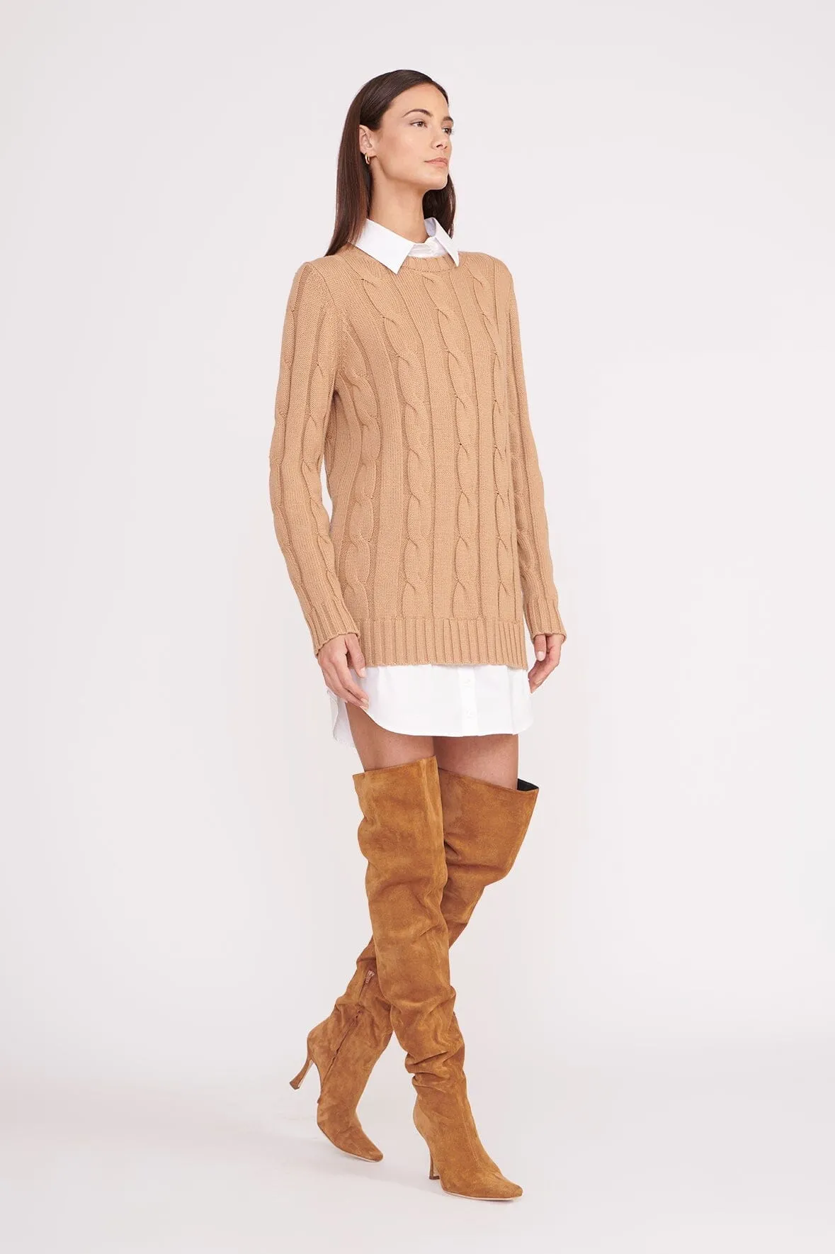 ALDRIN DRESS | CAMEL WHITE sold by STAUD product image thumbnail 5