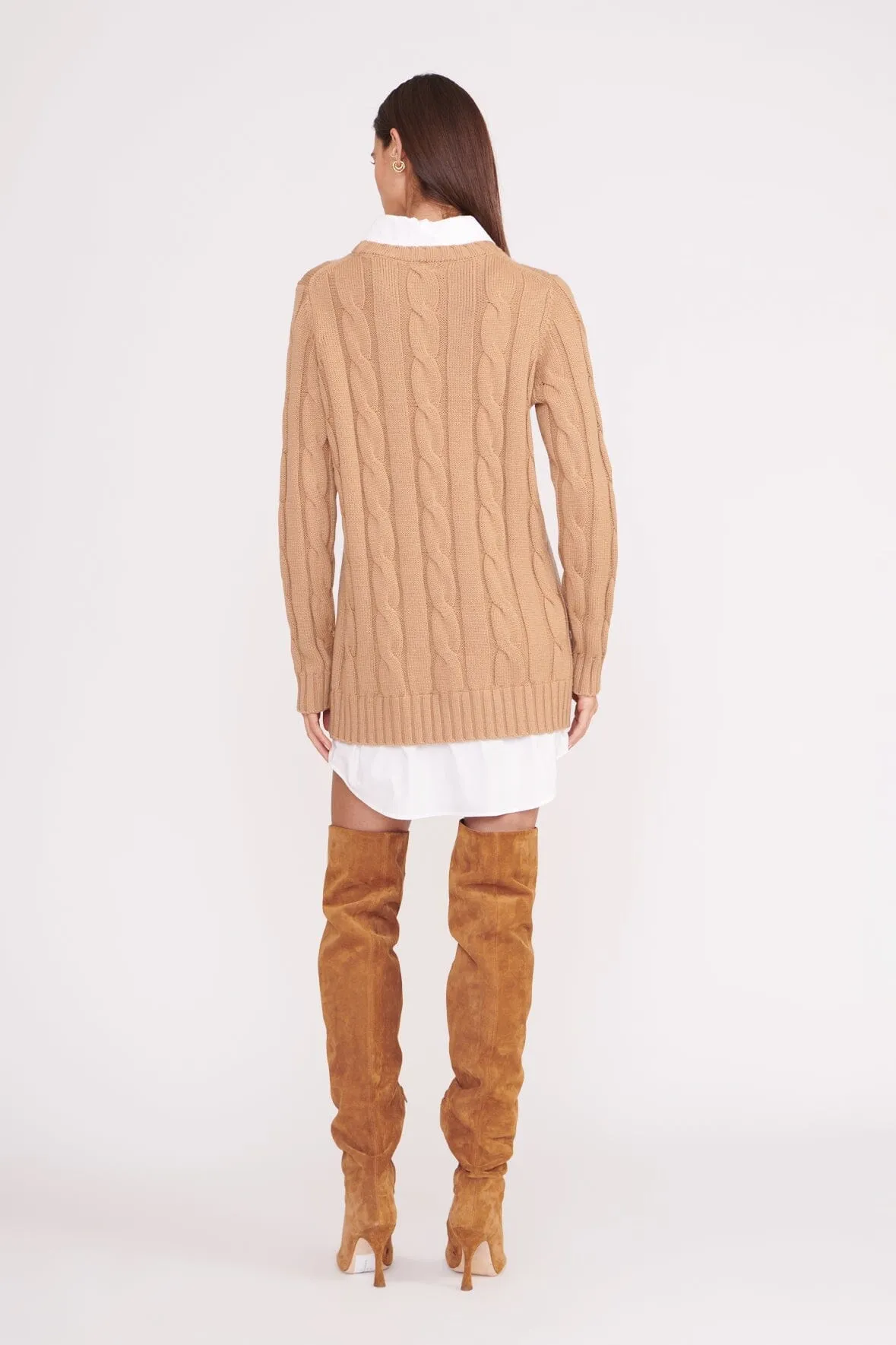 ALDRIN DRESS | CAMEL WHITE sold by STAUD product image thumbnail 4