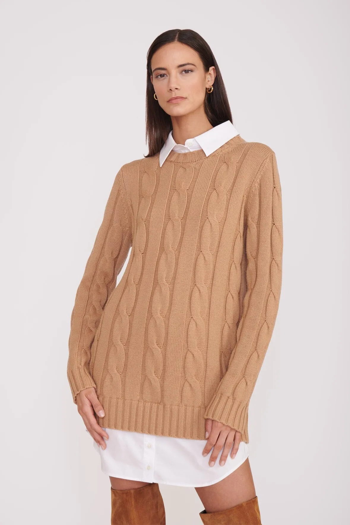 ALDRIN DRESS | CAMEL WHITE sold by STAUD product image thumbnail 2