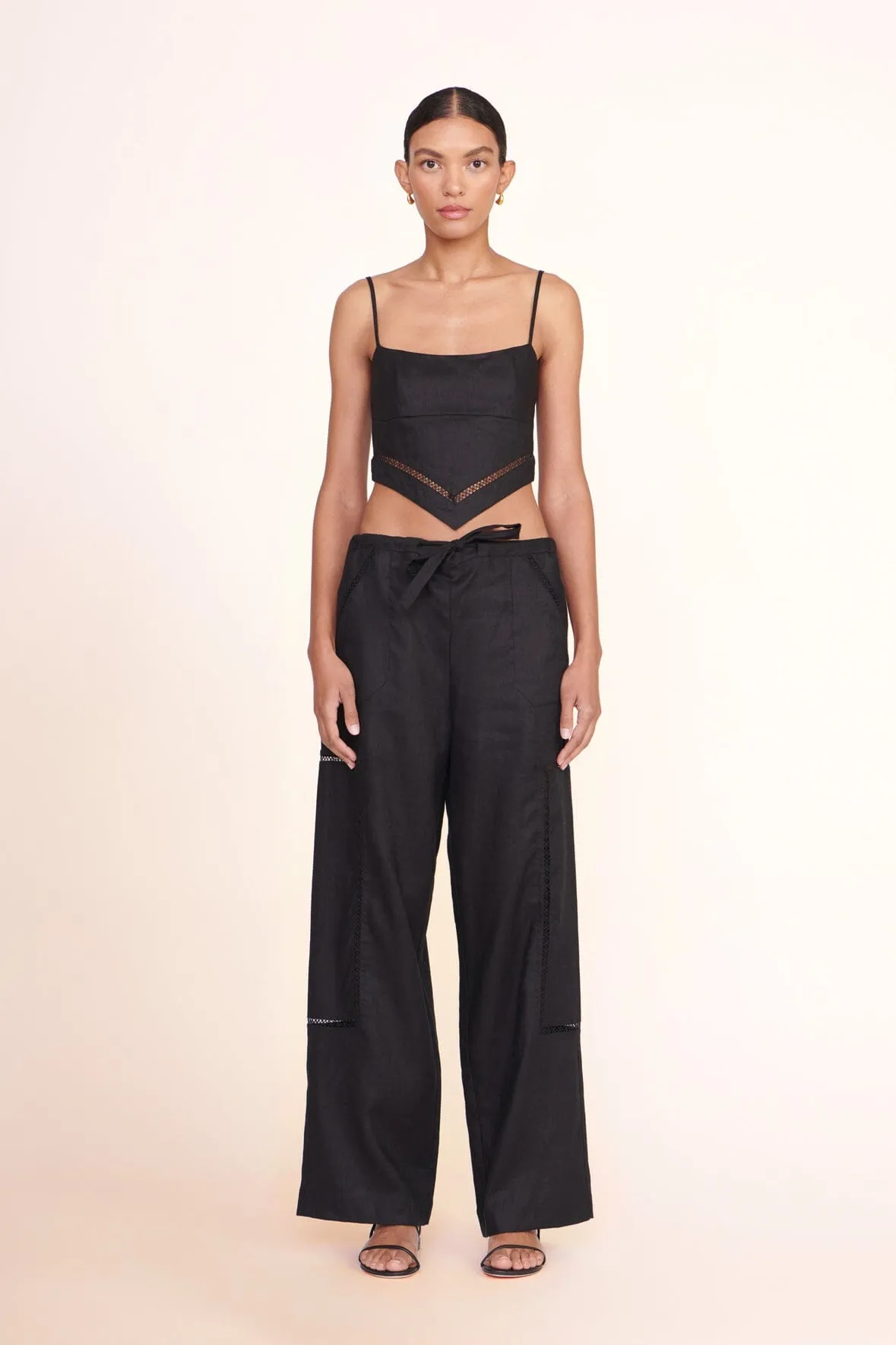 MACKENZIE PANT | BLACK sold by STAUD