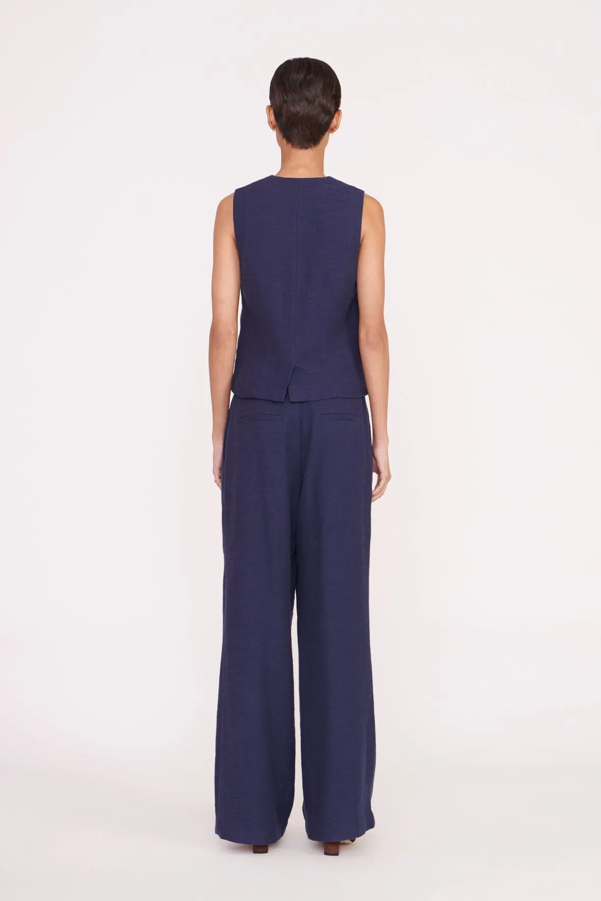 LUISA PANT | NAVY SUITING sold by STAUD product image thumbnail 3