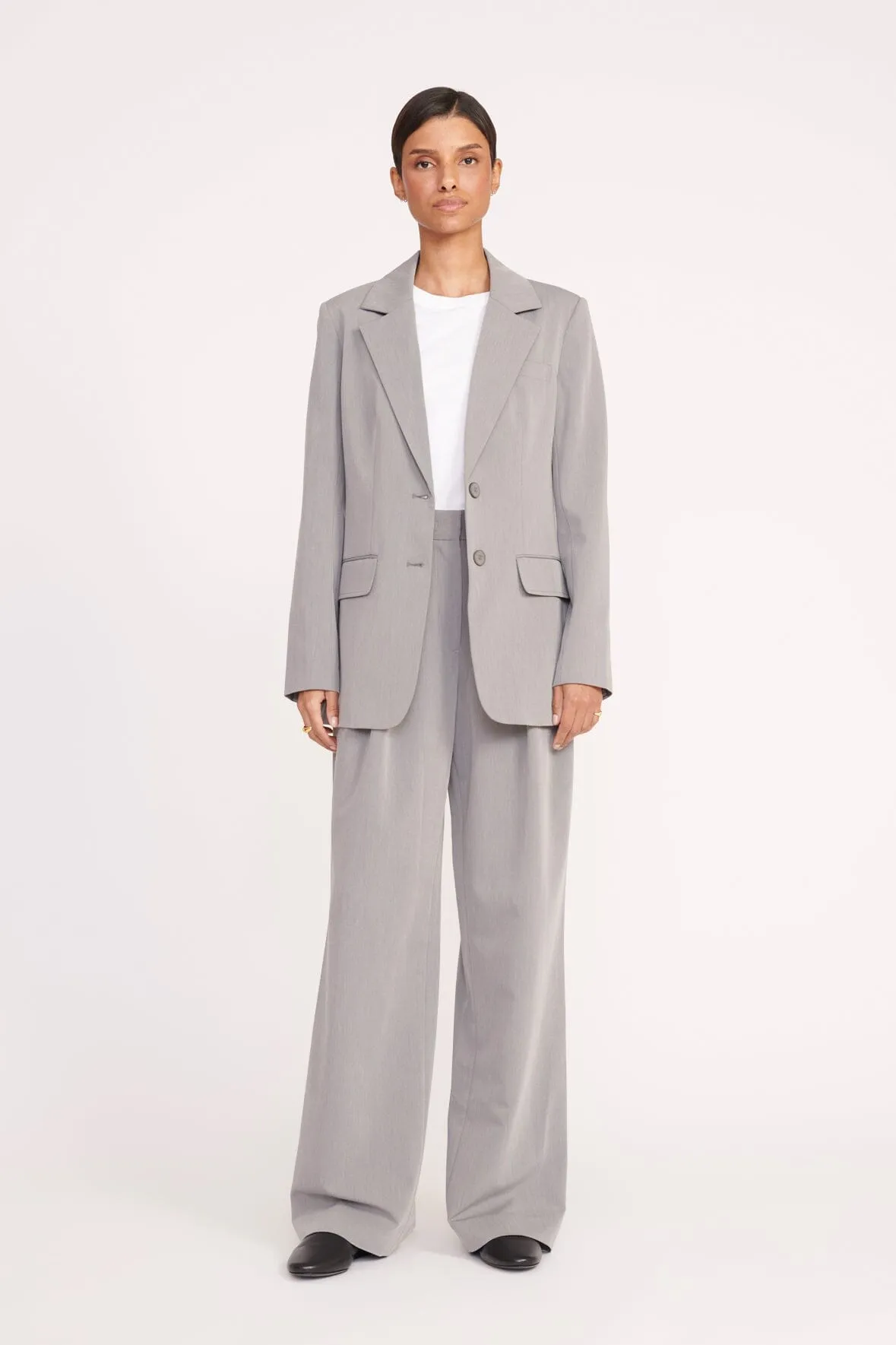 CITY BLAZER | HEATHER GREY sold by STAUD product image thumbnail 2