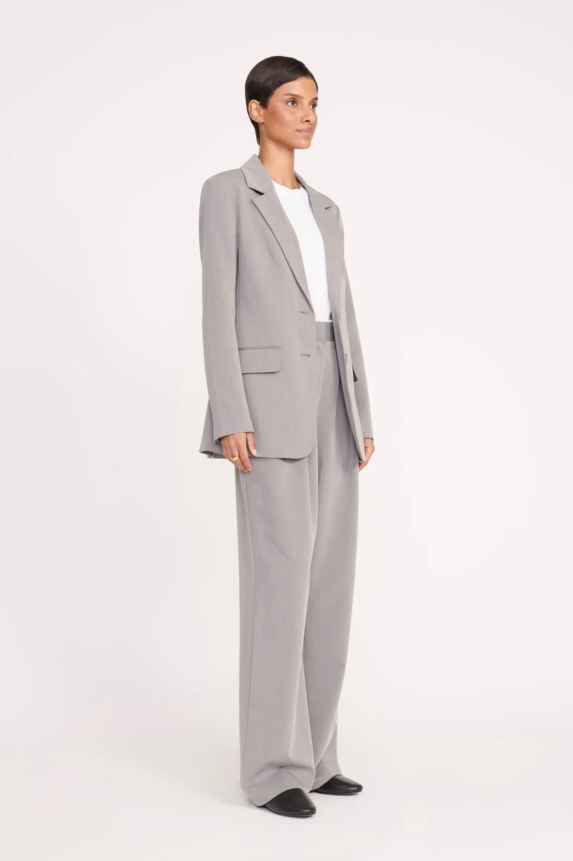 CITY BLAZER | HEATHER GREY sold by STAUD product image thumbnail 3