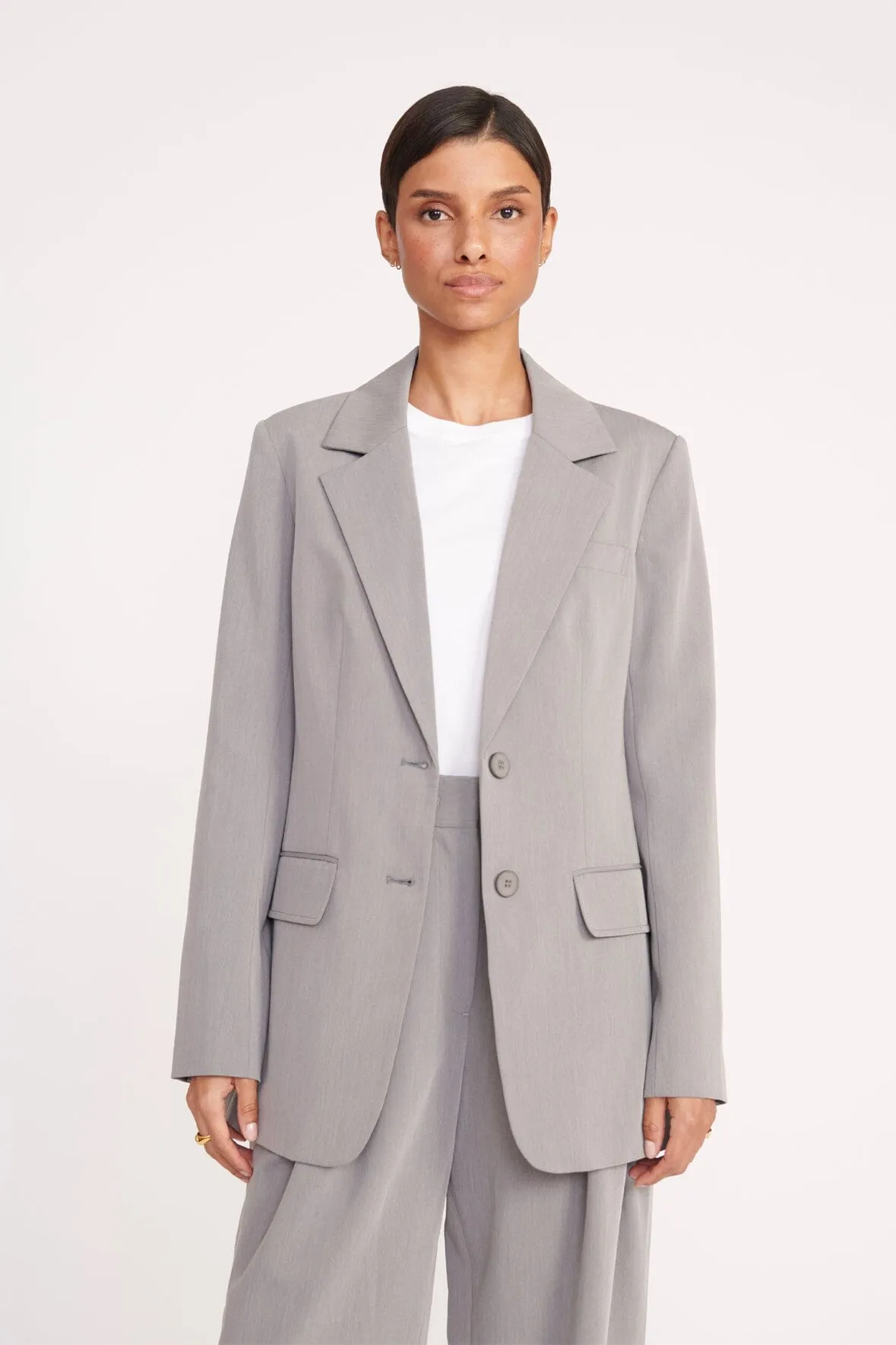 CITY BLAZER | HEATHER GREY sold by STAUD
