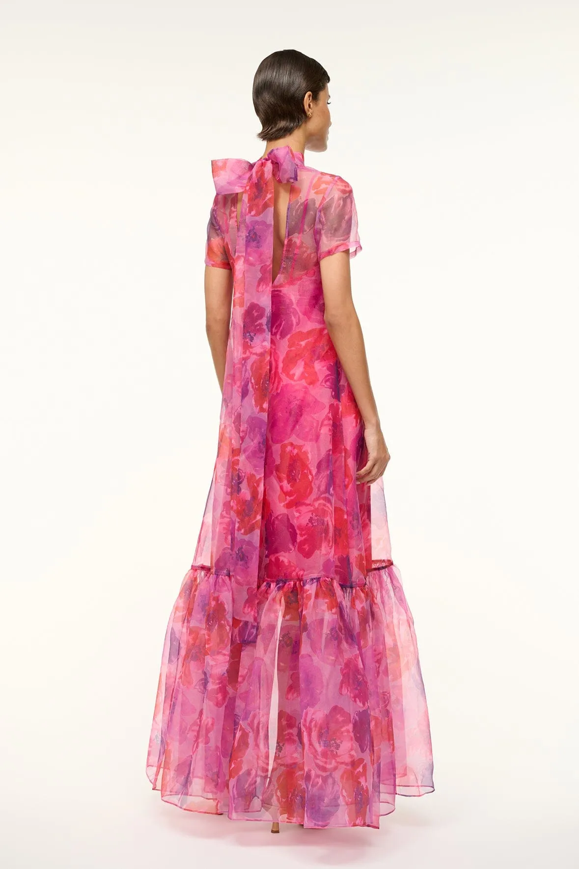 CALLUNA DRESS | MAGENTA PAINTED FLORAL sold by STAUD product image thumbnail 2