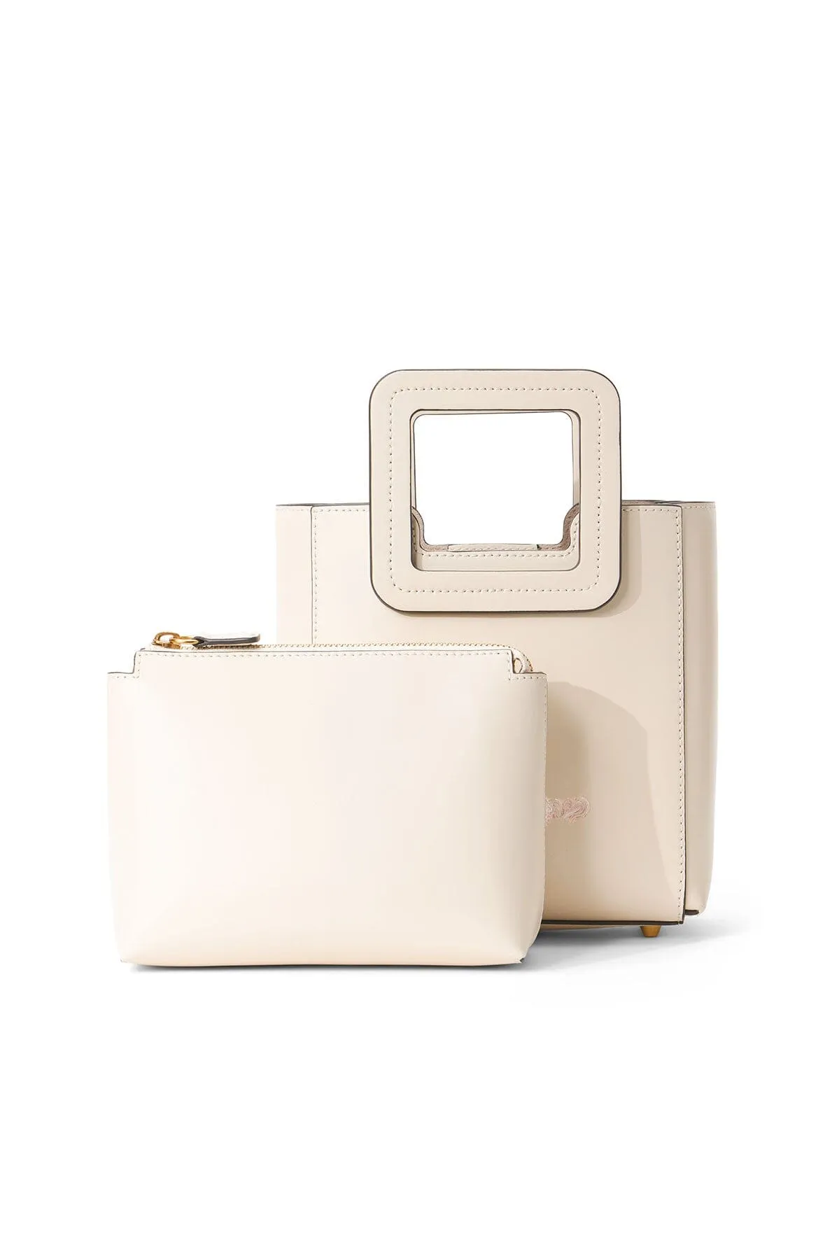 CUSTOM MINI SHIRLEY LEATHER BAG | CREAM sold by STAUD product image thumbnail 3