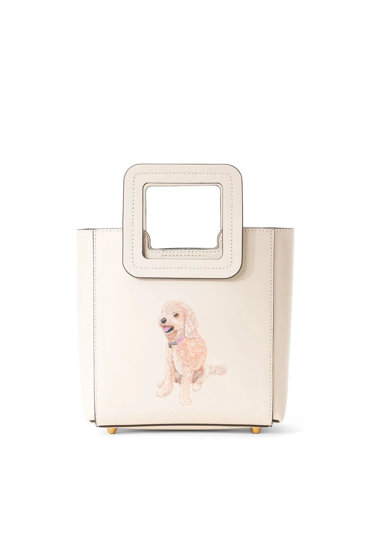 CUSTOM MINI SHIRLEY LEATHER BAG | CREAM sold by STAUD product image thumbnail 2