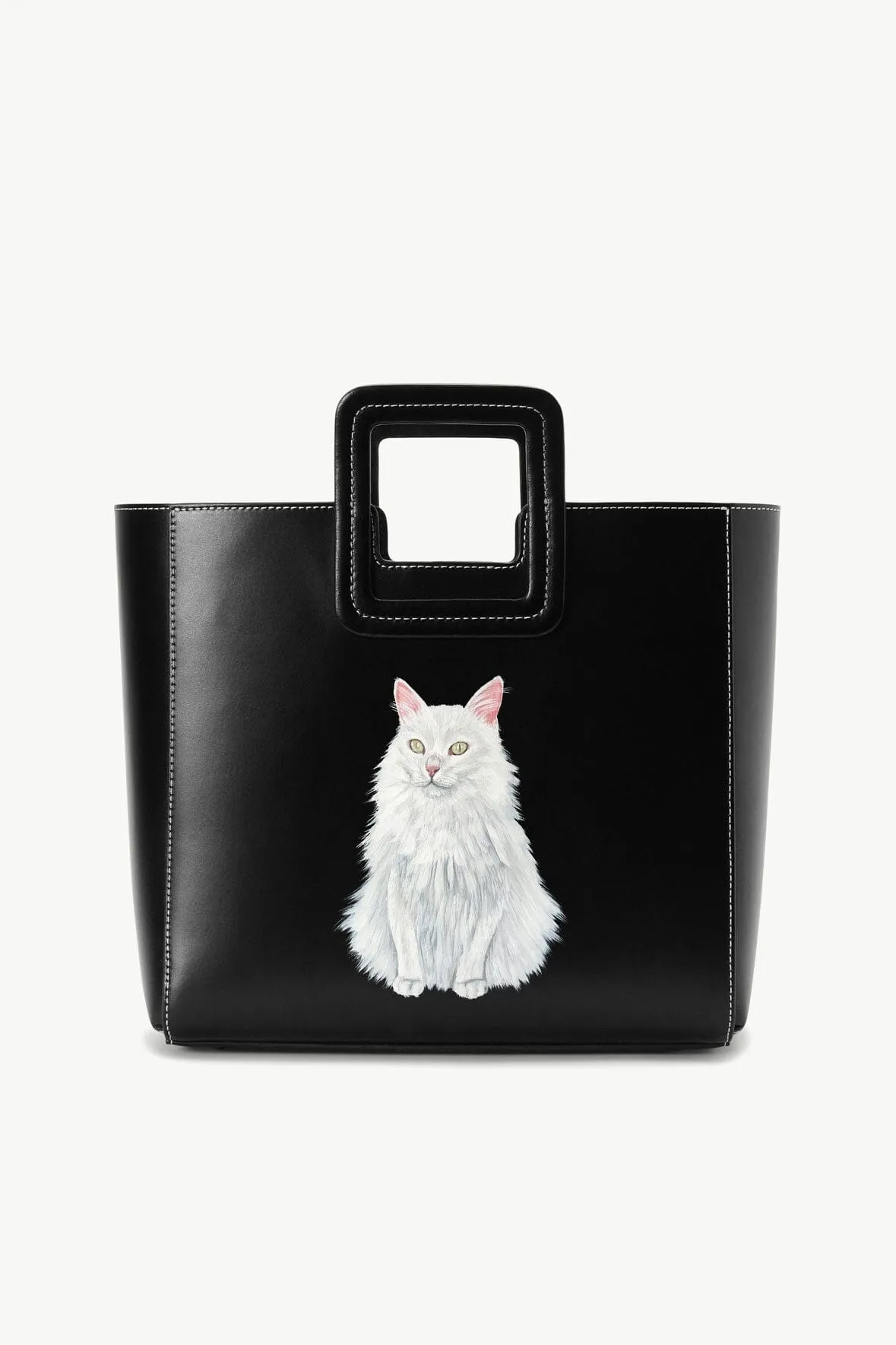 CUSTOM SHIRLEY LEATHER BAG | BLACK sold by STAUD product image thumbnail 4