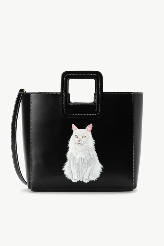 CUSTOM SHIRLEY LEATHER BAG | BLACK sold by STAUD