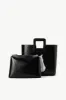 CUSTOM SHIRLEY LEATHER BAG | BLACK sold by STAUD