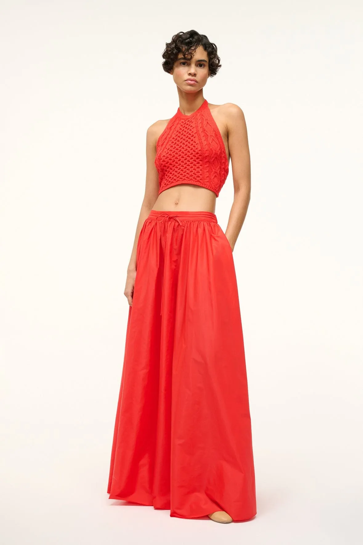 MAXI EDEN SKIRT | RED ROSE sold by STAUD