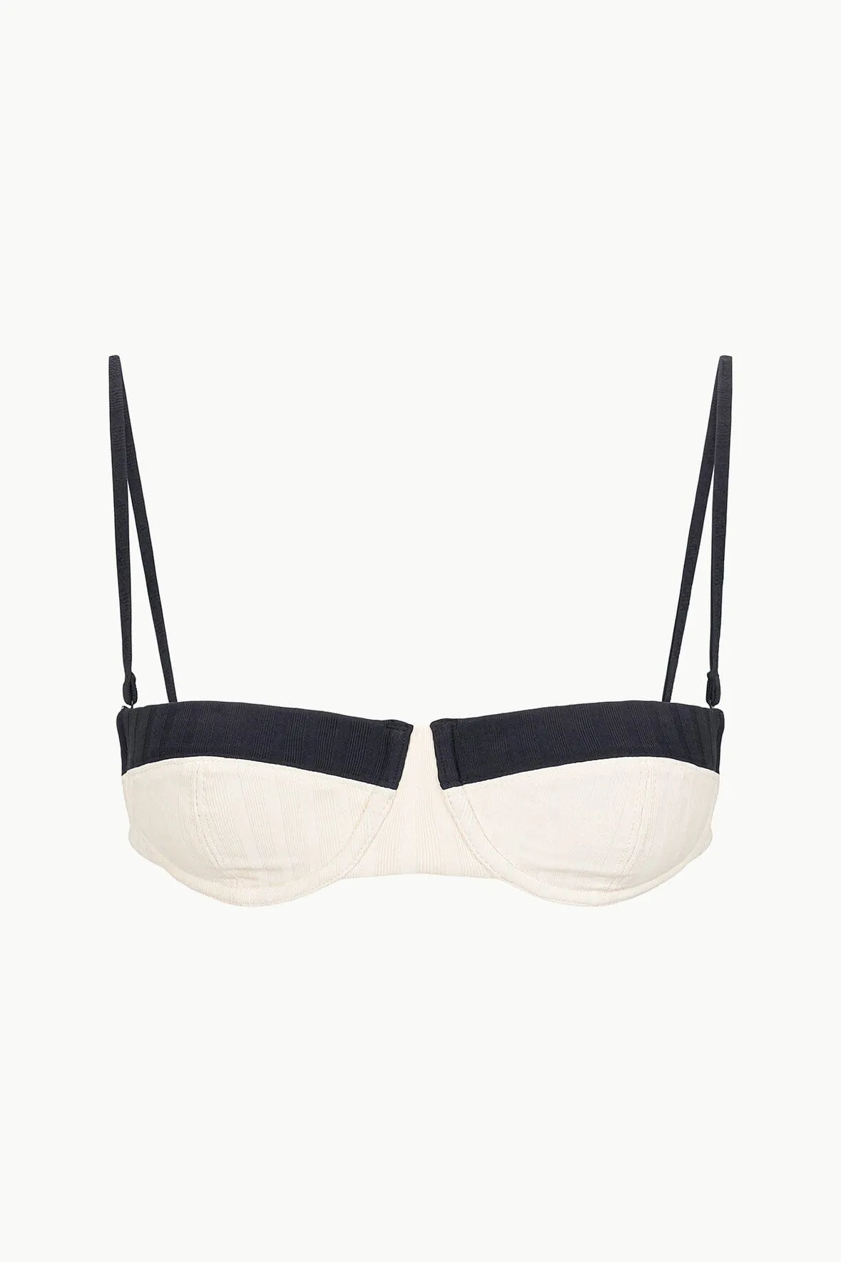 JO BALCONETTE BIKINI TOP | IVORY BLACK sold by STAUD product image thumbnail 5