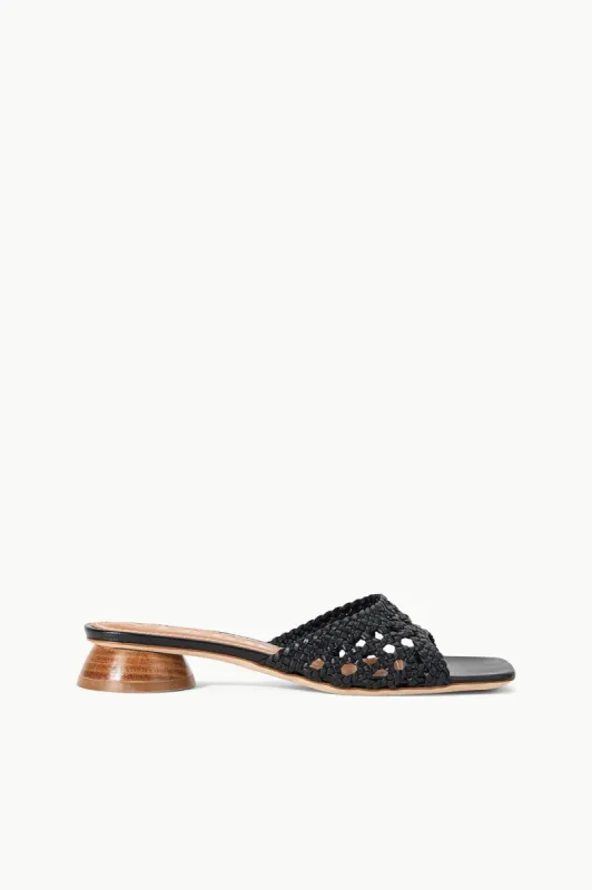 SIMONE CROCHET HEEL | BLACK sold by STAUD