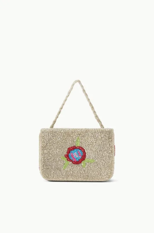 CARMEN BEADED BOX BAG | DIAMOND ROSE sold by STAUD