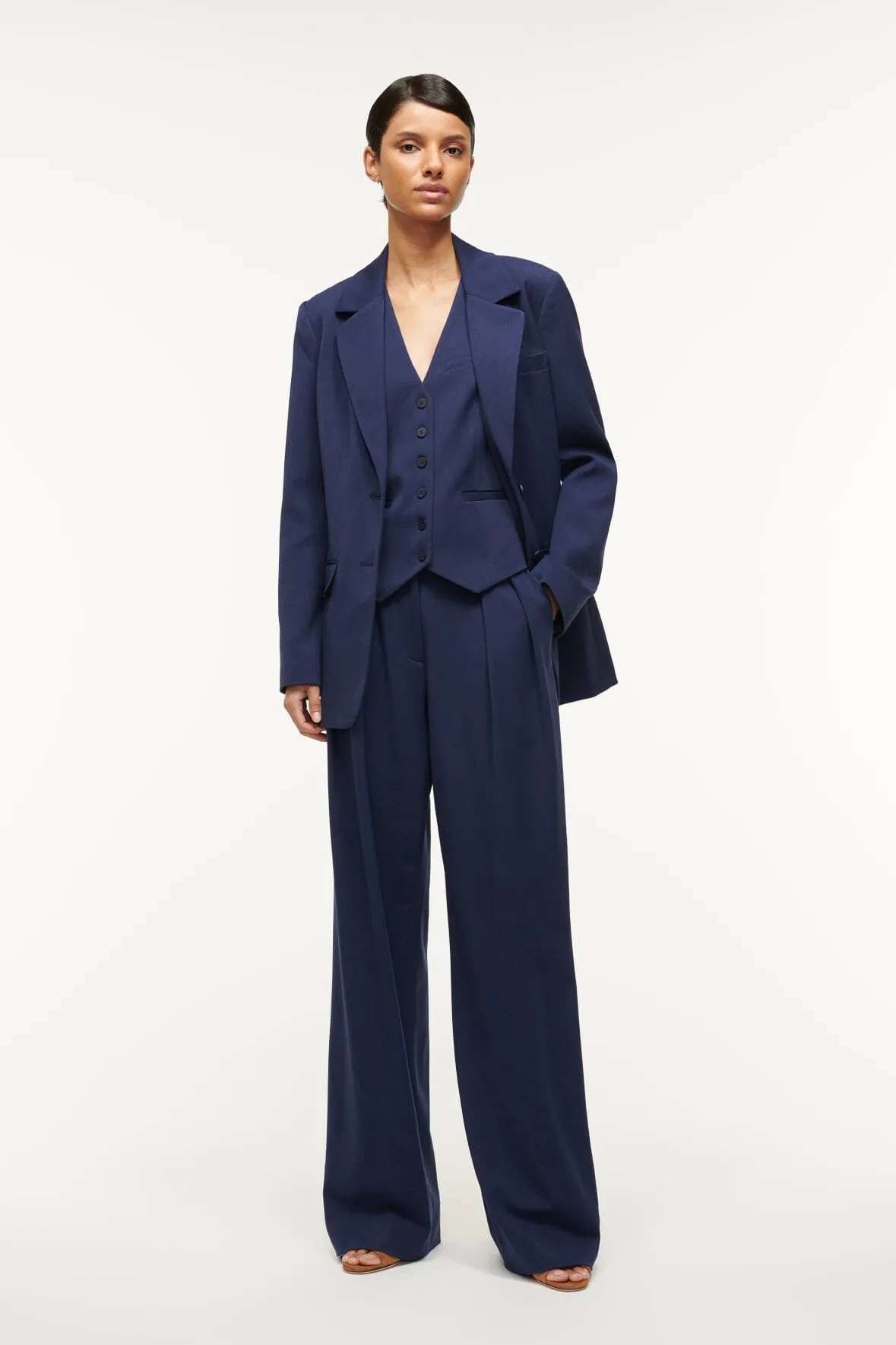 CITY BLAZER | NAVY sold by STAUD product image thumbnail 5
