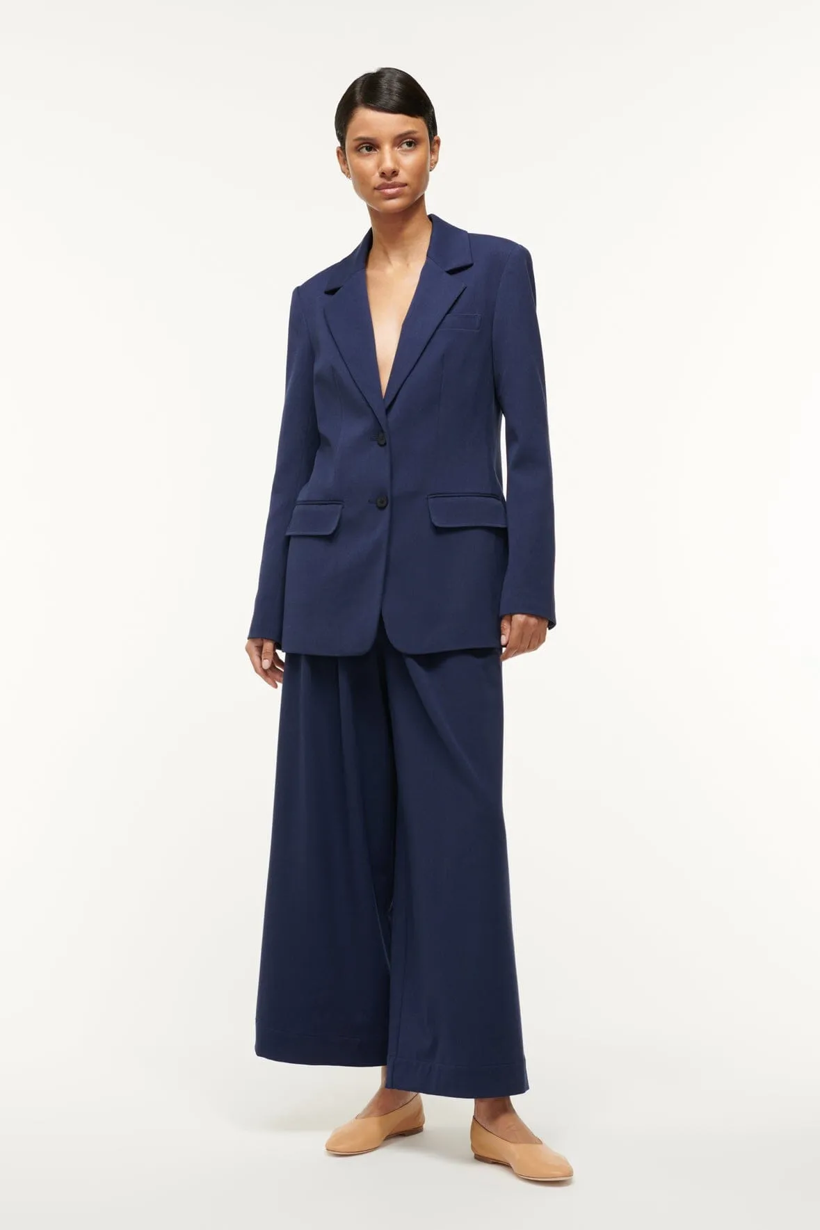 CITY BLAZER | NAVY sold by STAUD product image thumbnail 3